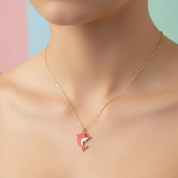 Gold_Brass_Dolphin_Pendant_Necklace_For_Women
